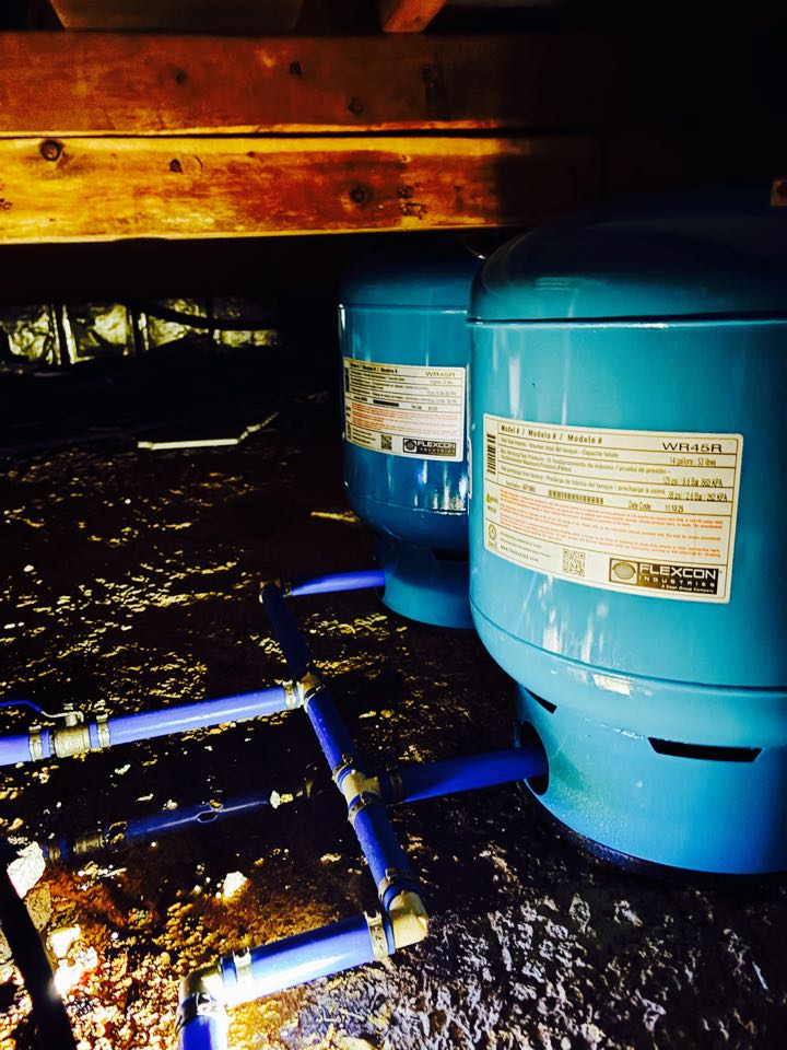 Replaced a water logged well tank 