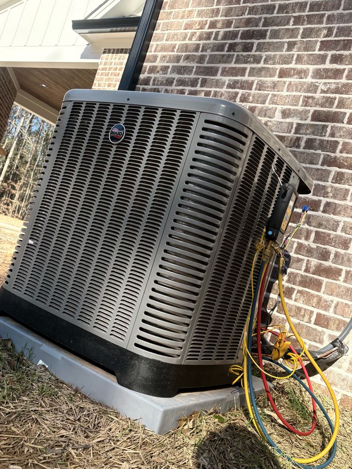 Came out and completed final touch on new 4 ton Ruud heat pump system