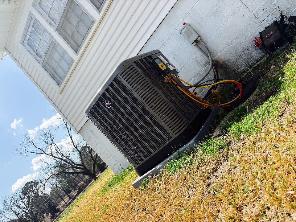 Complete the final touch on customer’s new install installed Ruud split system