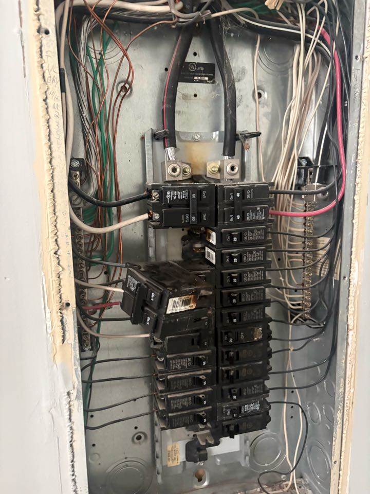 Came out, found breaker, tripping for outdoor unit and found customers electrical panel. The bus bar was burning in it want to call electrician get her straightened away.