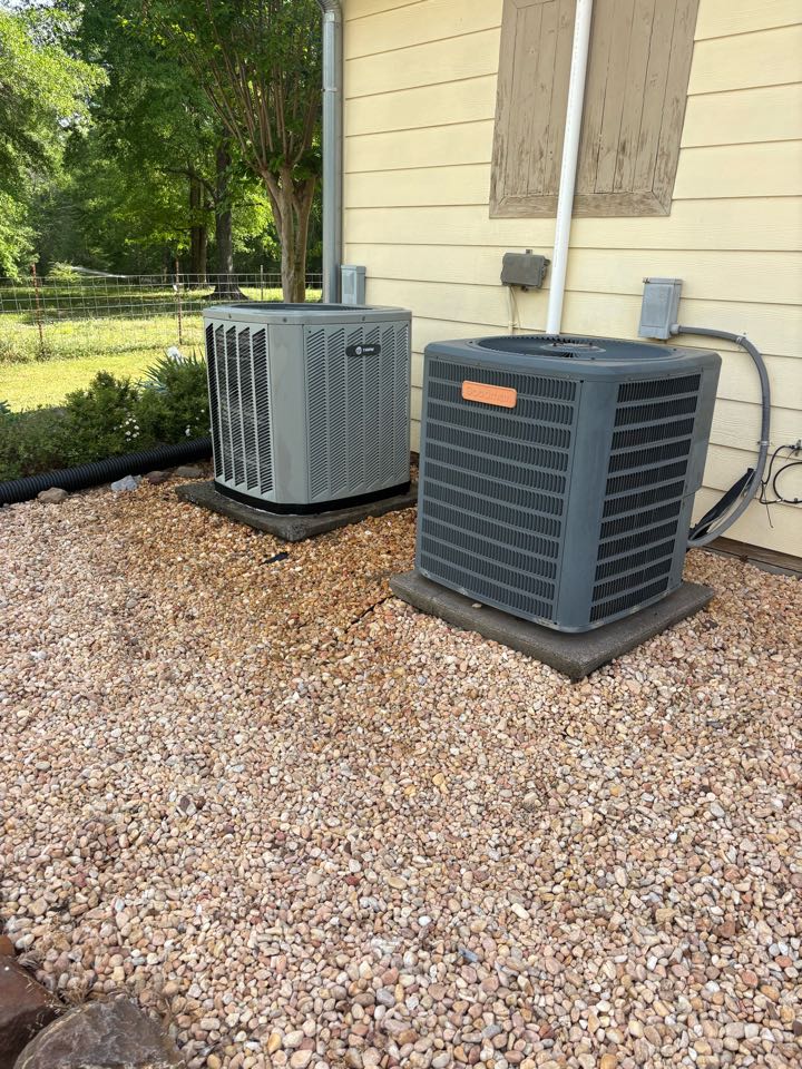 Jemison, AL - During the spring maintenance visit, I identified a faulty compressor and condensing fan motor on the upstairs system. I informed the customer about the issues and explained the importance of replacing the unit to ensure efficient operation. I scheduled the replacement for the next day, ensuring minimal disruption. Meanwhile, I performed a thorough maintenance check on the downstairs system, including cleaning the coils, lubricating the fan motor, and inspecting the thermostat. I also checked the refrigerant levels and adjusted any settings to optimize performance. The customer was well-informed about the condition of both systems and was prepared for the upcoming cooling season. The upstairs system was successfully replaced, and the downstairs system was left in o