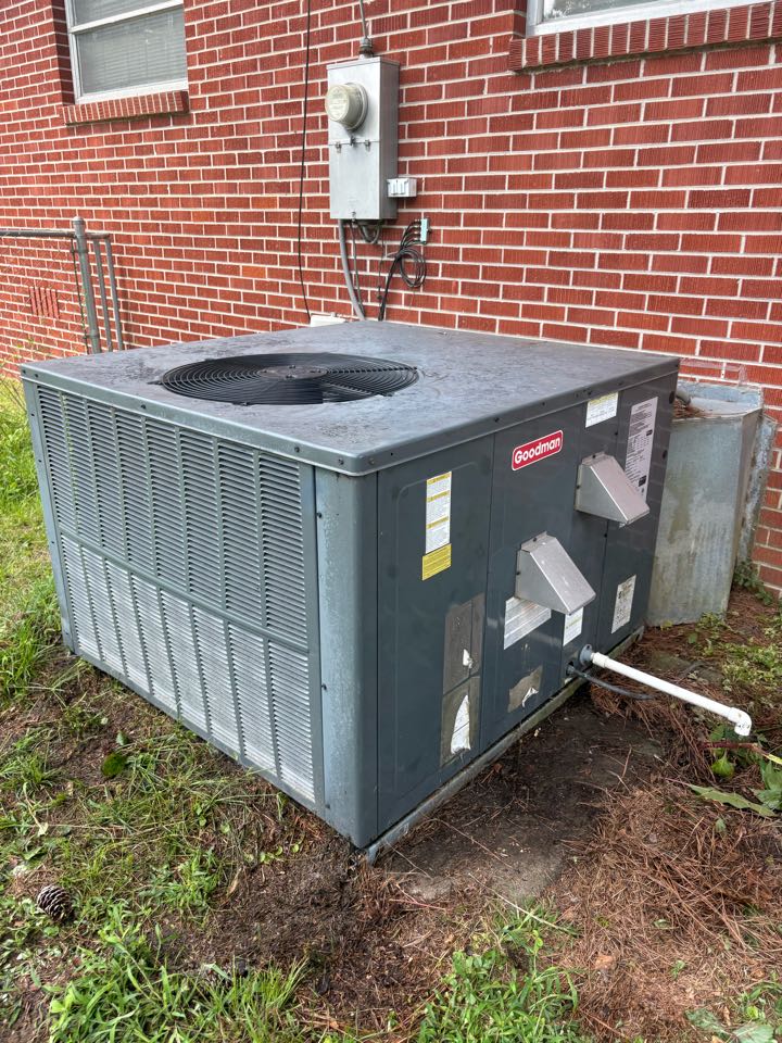Came out found coil impacted cleaned condenser coil and got customer back cooling today 