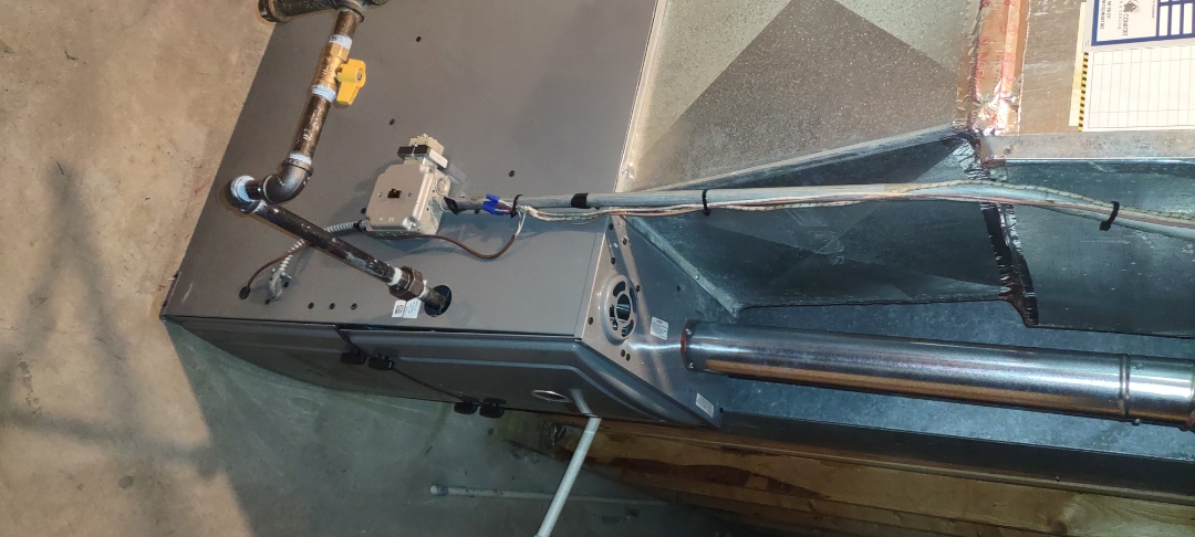 HVAC installation in Buffalo Grove, IL 
We replaced the existing furnace with an 80% Ruud r801 furnace and Honeywell thermostat. 
We added a filter rack and rewired the humidifier HVAC installation in Buffalo Grove, IL 
We replaced the existing furnace with an 80% Ruud r801 furnace and Honeywell thermostat. 
We added a filter rack and rewired the humidifier