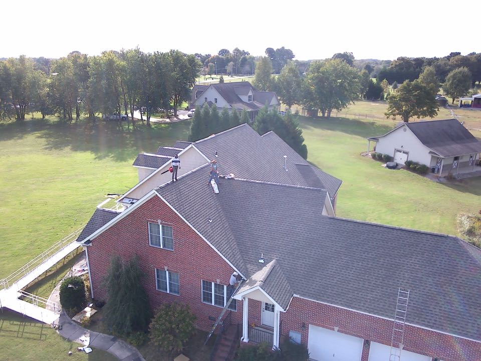 Hazel Green, AL - Almost wrapped up this residential roof replacement in Harvest, Alabama on this beautiful property. Thompson Roofing and Construction helped navigate the insurance claim process and this entire roof and gutter was covered by insurance. Just a clean up and final inspection and the job is ready for finalization. Do you need help finding a quality roofing recommendation? Hazel Green, AL - Almost wrapped up this residential roof replacement in Harvest, Alabama on this beautiful property. Thompson Roofing and Construction helped navigate the insurance claim process and this entire roof and gutter was covered by insurance. Just a clean up and final inspection and the job is ready for finalization. Do you need help finding a quality roofing recommendation?