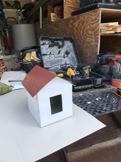 Chicago, IL - At a roof repair job site, our crew found a nest of baby birds under a dilapidated roof. Our crew went out of their way to carefully remove the birds, make a bird house for them, and put the birdhouse as close to their original nest as possible so the momma bird could find them. We love it, and the customer loves it too! Chicago, IL - At a roof repair job site, our crew found a nest of baby birds under a dilapidated roof. Our crew went out of their way to carefully remove the birds, make a bird house for them, and put the birdhouse as close to their original nest as possible so the momma bird could find them. We love it, and the customer loves it too!