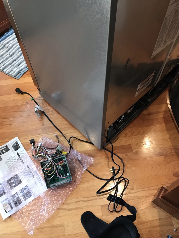 Replaced main electronic control board on kitchen aid refrigerator that was not cooling.