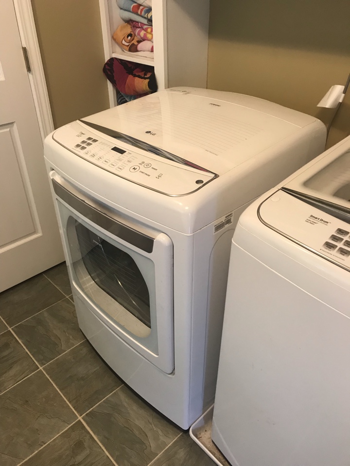Replaced broken belt on LG dryer that was not tumbling.