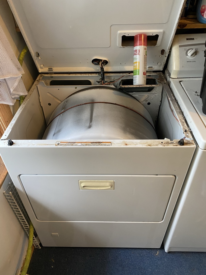 Replaced broken belt on whirlpool dryer that was not tumbling.