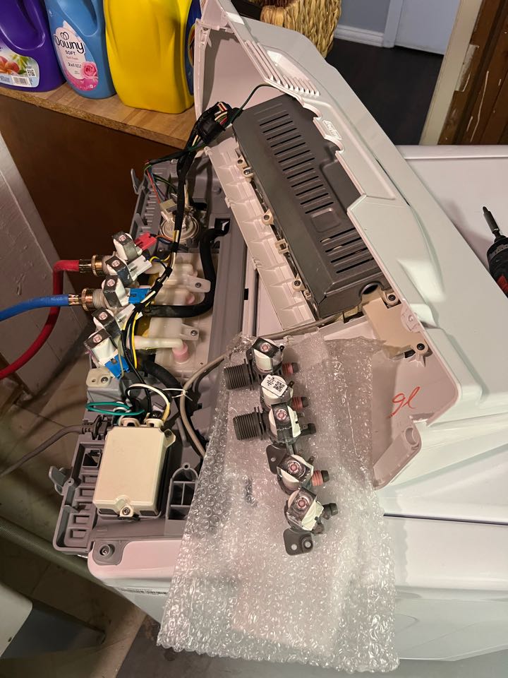 Replaced inlet water valve control on LG washer Replaced inlet water valve control on LG washer