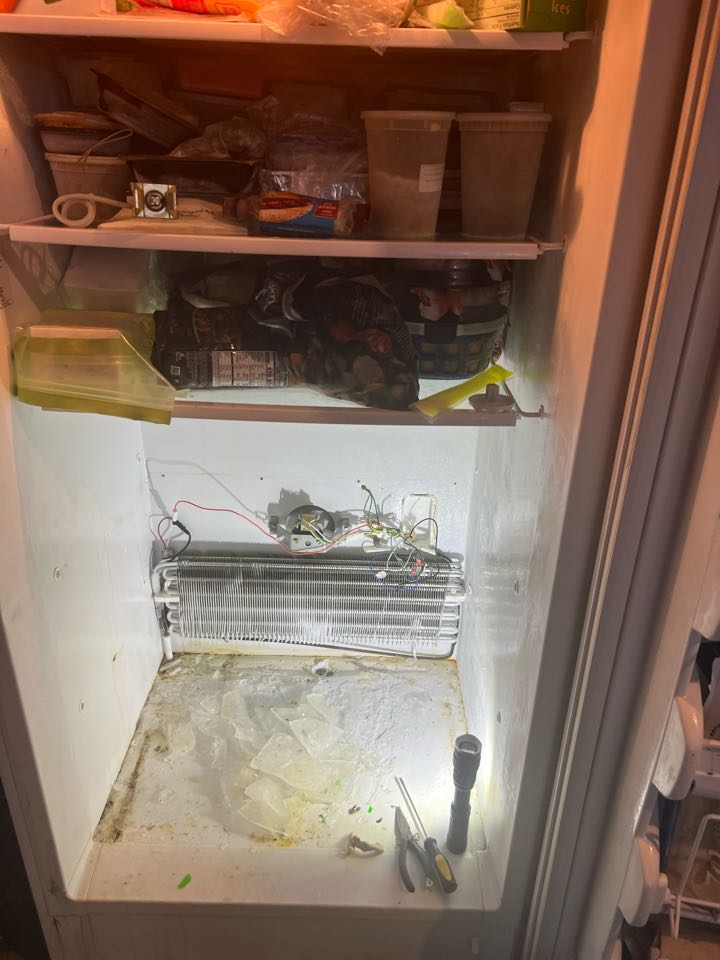 Replaced operating thermostat on Frigidaire freezer
