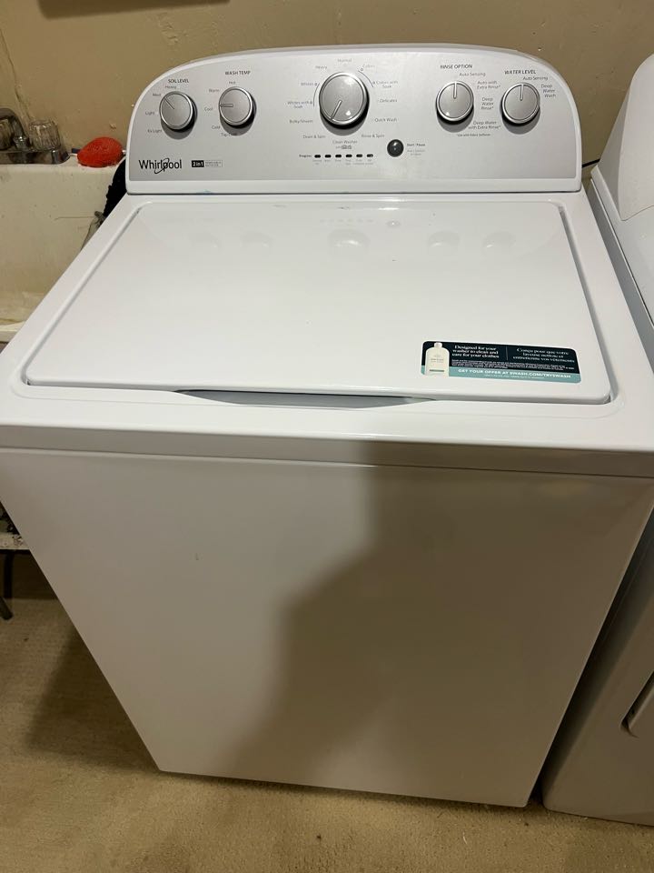 Replaced control board on whirlpool washer