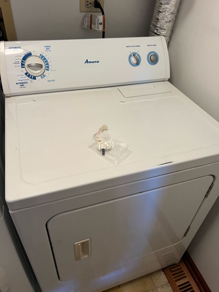 Replaced broken door switch on Amana dryer