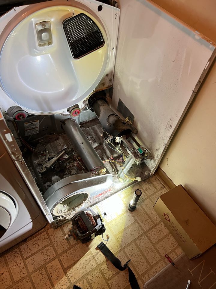 Replaced motor on Kenmore dryer