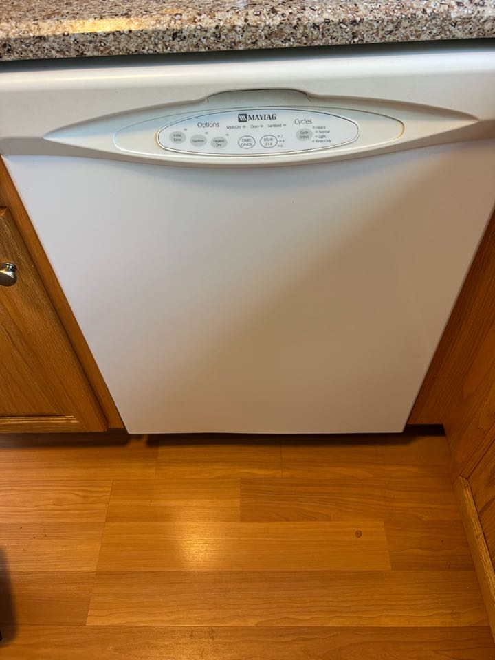 Replaced broken door spring on Maytag dishwasher