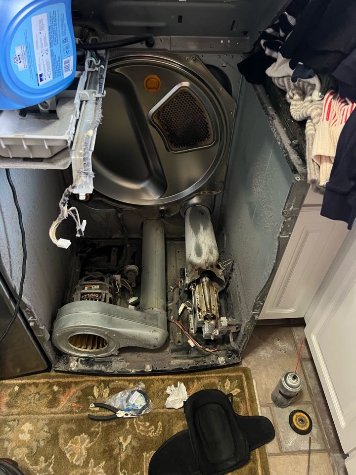 Replaced worn out drum rollers on LG dryer