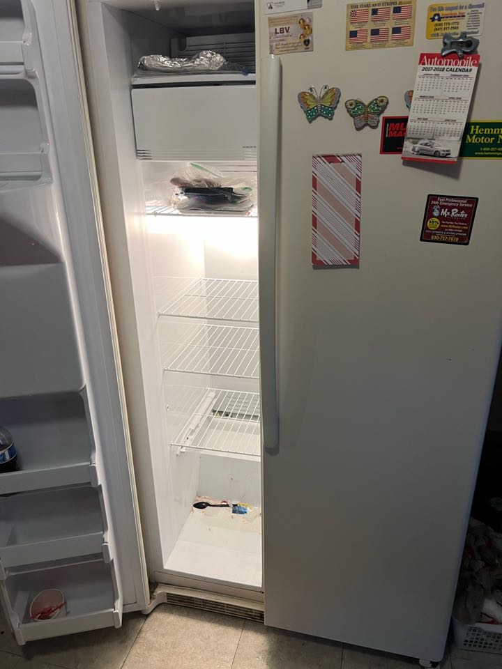 Replaced defrost heater on GE refrigerator that was not self defrosting