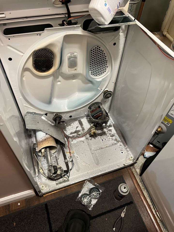 Replaced worn out rear drum rollers on Amana dryer