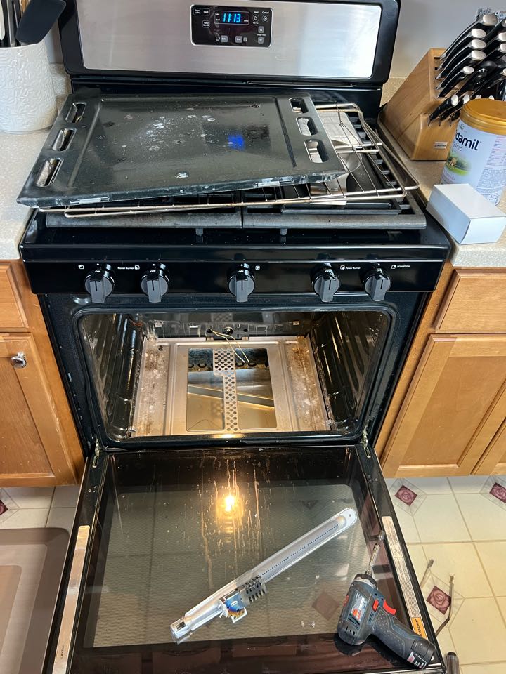 Replaced oven start igniter on whirlpool stove