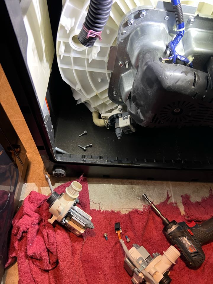 Replaced drain pump motor on GE washer