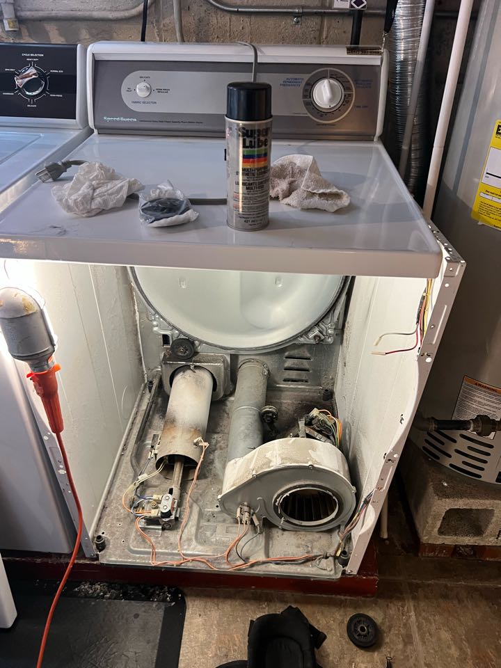 Replaced worn out rear drum rollers on speed queen dryer