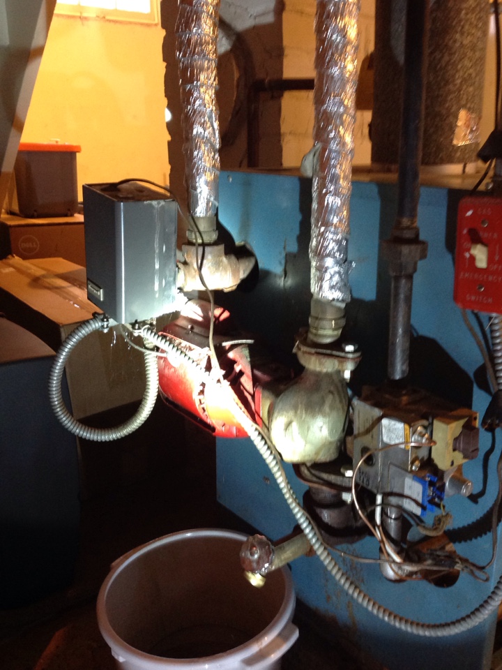 Replaced the circulator on the boiler for the heating system