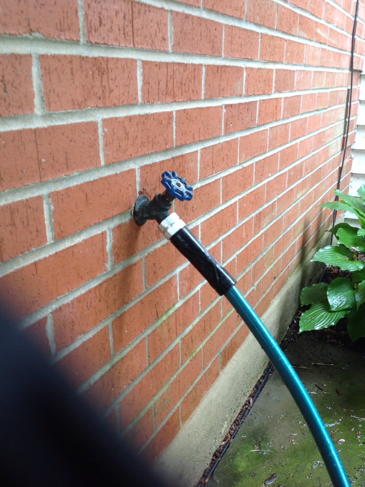 Repair leak at hose