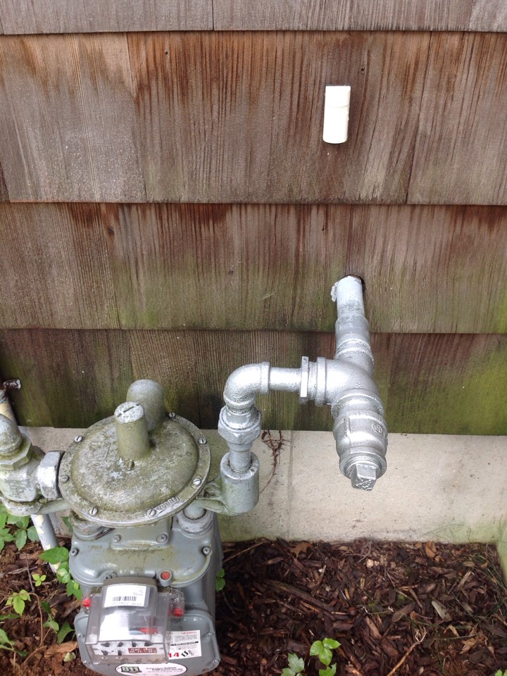 Eliminated old gas line to pool heater
