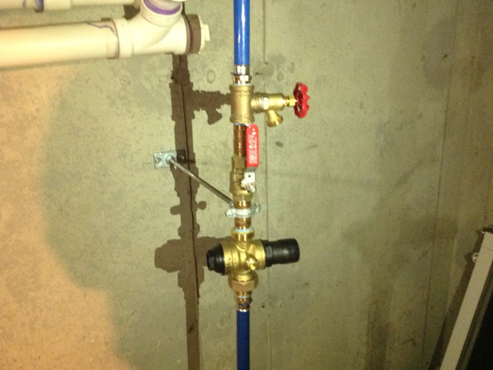 Pressure reducing valve and thermal expansion tank installed. Another satisfied customer for JP's Plumbing. (203) 921-1560