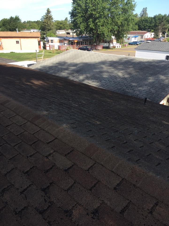 Brainerd, MN - Doing a roofing estimate in Brainerd, MN for new GaF Timberline HD shingles and overhang repair of rotten boards and roof decking Brainerd, MN - Doing a roofing estimate in Brainerd, MN for new GaF Timberline HD shingles and overhang repair of rotten boards and roof decking