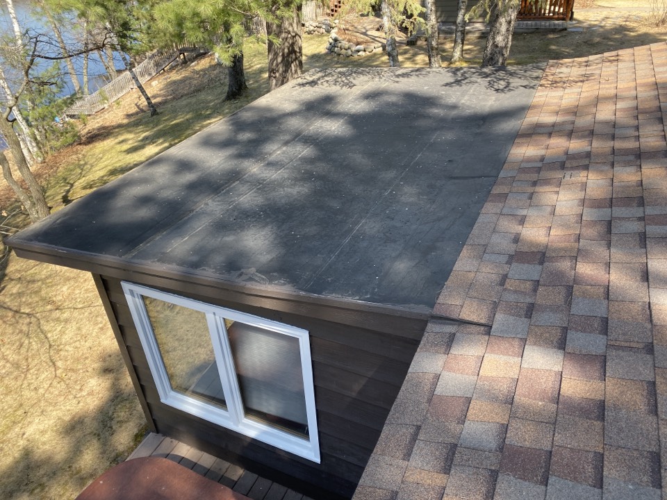 Nisswa, MN - Doing a estimate for new rubber EDPM roofing in Nisswa, MN on Fawn Lake Nisswa, MN - Doing a estimate for new rubber EDPM roofing in Nisswa, MN on Fawn Lake