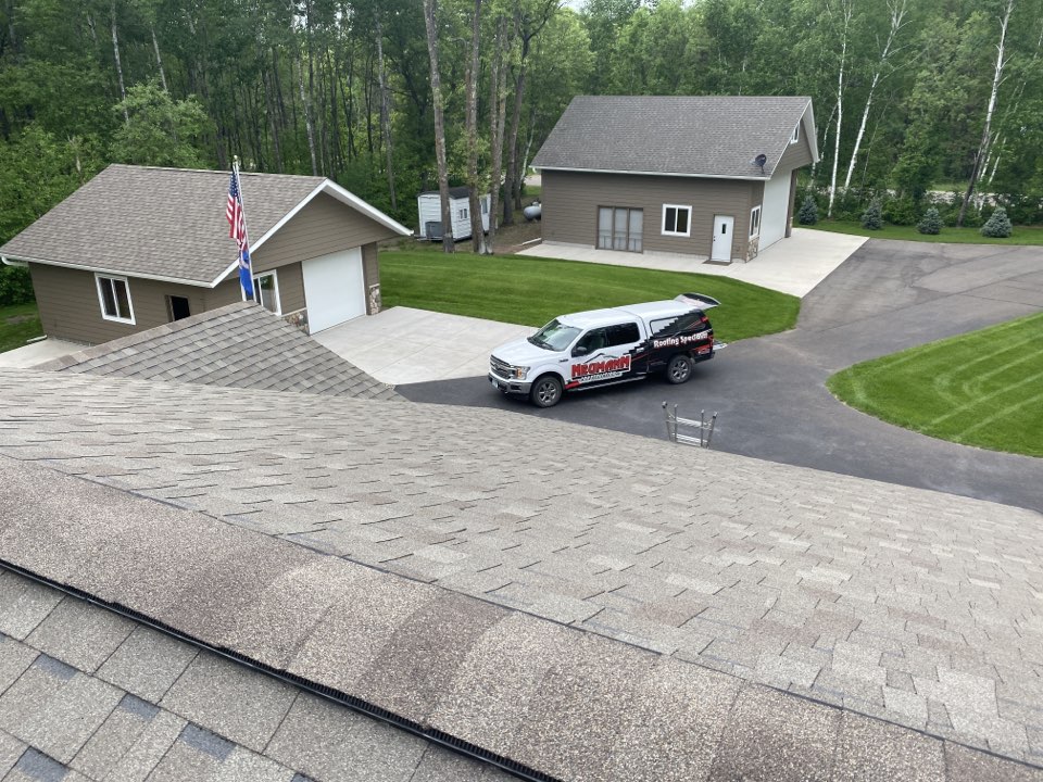 Brainerd, MN - Doing a roofing estimate south of Brainerd, MN for hail damage Brainerd, MN - Doing a roofing estimate south of Brainerd, MN for hail damage