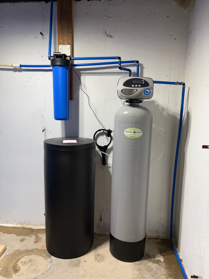 Well water installation. Removing high hardness, high troublesome iron and whole house solutions.