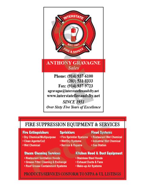 Custom business cards for a fire suppression company based in New York