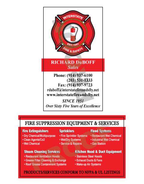 Completed print reoder of Business Cards for Interstate Fire & Safety Equipment Co., Inc.