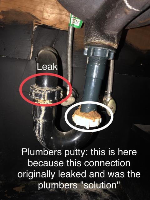 Correct p-trap under bathroom sink