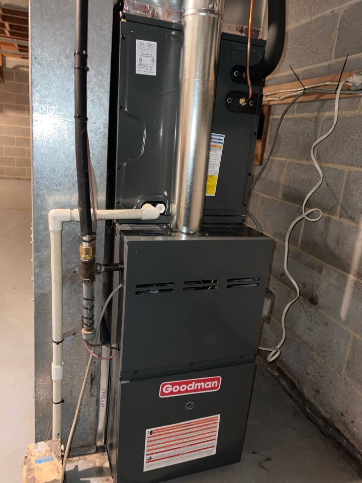 Ambler, PA - New Goodman gas furnace and air conditioning install