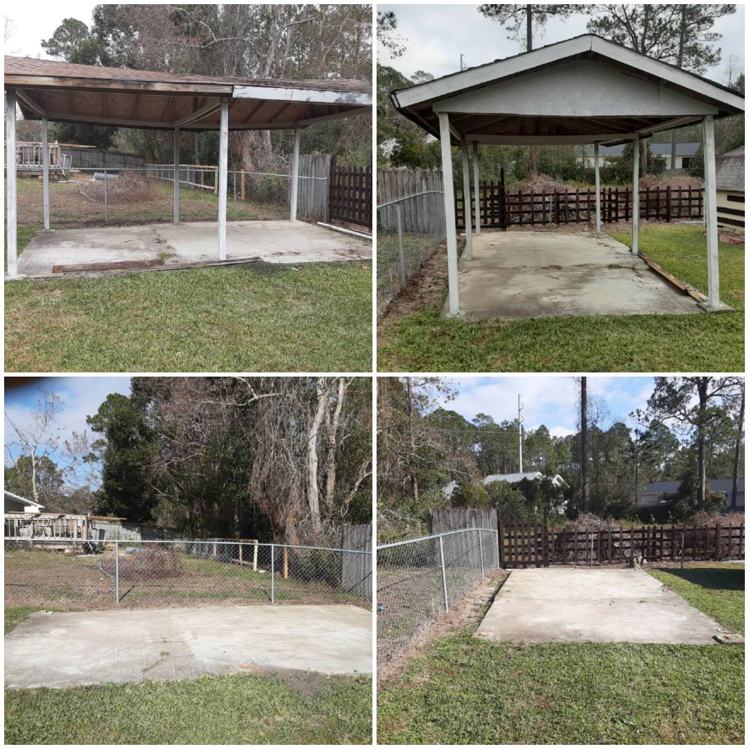 We here off of Detroit doing a carport teardown We here off of Detroit doing a carport teardown