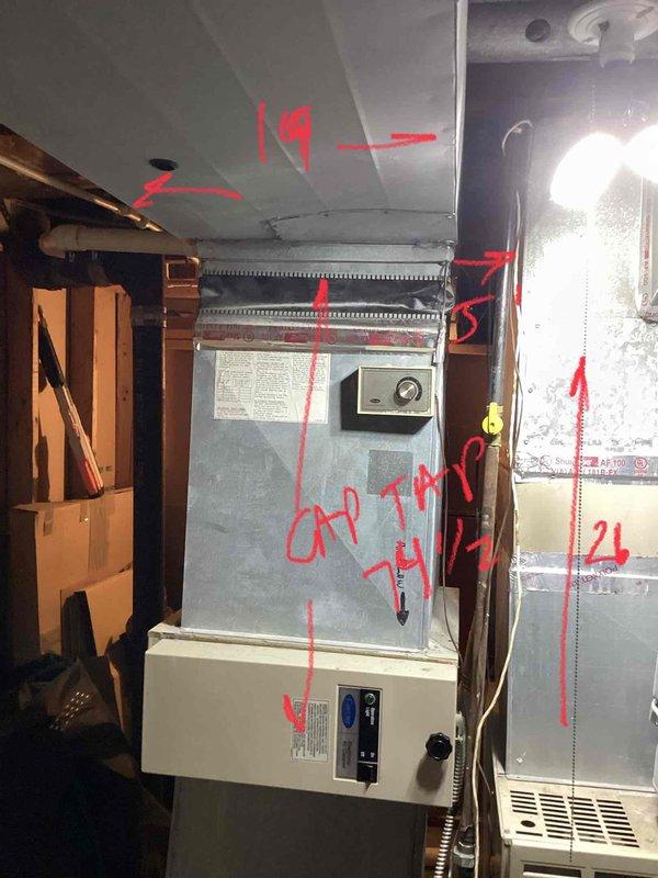 Performed comprehensive assessment for full system replacement of 10+ year old HVAC equipment. Inspection revealed deteriorated exhaust pipe connections at wall junction and aging ductwork with suboptimal configuration. Recommended complete furnace and air conditioning replacement with addition of zoning system to improve comfort and efficiency throughout the residence.