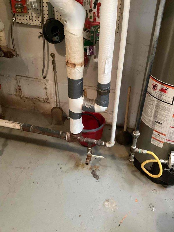 Performed diagnostic inspection on non-operational steam boiler system that had intermittently failed. Visual examination revealed a cracked heat exchanger, deteriorated copper piping with visible corrosion, and defective spark ignition module. System unable to initiate firing sequence despite reset attempts. Electrical panel inspection completed to verify proper power supply to unit.