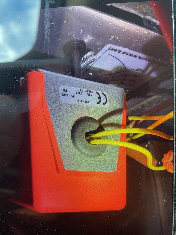 Responded to customer complaint of loud noises from damper motors and furnace in attic-installed equipment. Inspected the HVAC system and identified issues with the damper minimum position settings and control mechanism. Adjusted damper settings and serviced the mechanical components to eliminate the noise, restoring proper operation of the 10+ year old system.