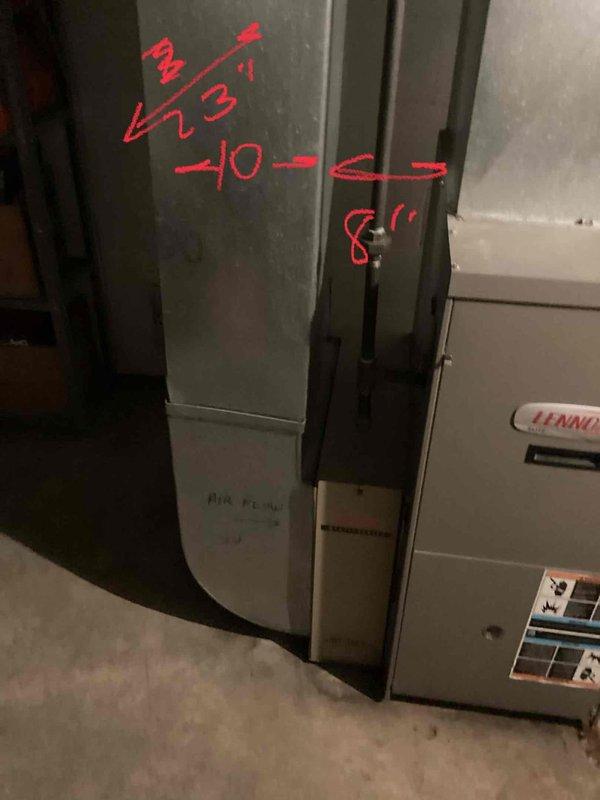 Performed diagnostic assessment on 2005 furnace with failed gas valve. Inspection revealed cracked reservoir that has been leaking water since installation (21 years). Unit turns over but produces no heat despite functioning thermostat. Documented existing system configuration including Lennox furnace and Smith water heater Model 100 for replacement quote.