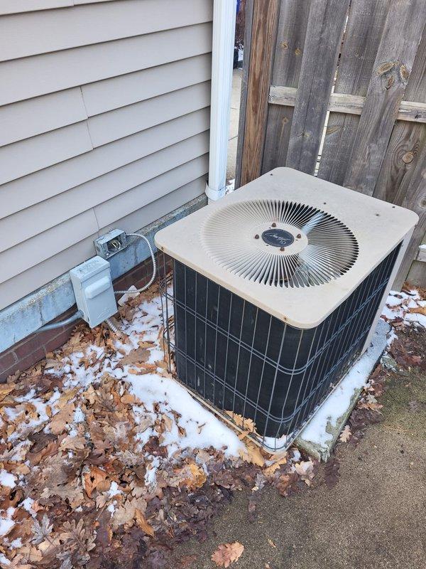 Conducted assessment of non-operational furnace with failed inducer motor. Found existing unit (approximately 9 years old) was improperly installed, having been relocated from another property. Evaluation included inspection of electrical panel and outdoor AC unit, which showed signs of age and seasonal debris accumulation. Provided replacement estimate for new furnace system with optional AC replacement.