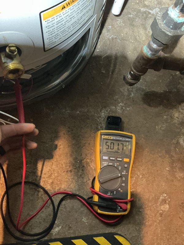 Responded to service call for boiler and hot water tank with pilot light issues. Diagnostic testing with multimeter indicated electrical continuity problems at the thermocouple/flame sensor. Repaired connections and verified proper pilot flame, restoring normal operation to both the boiler and hot water heater.