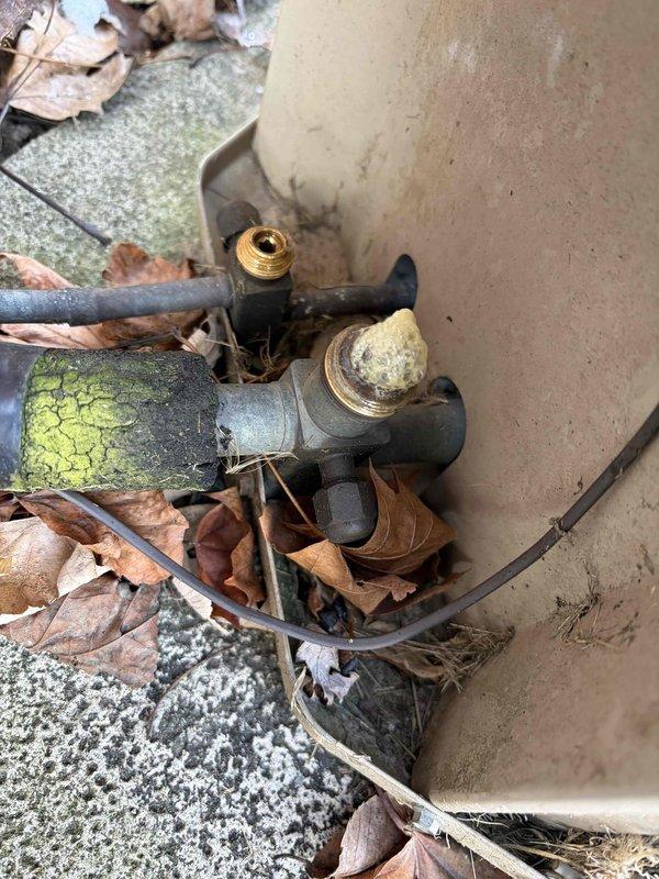 Successfully installed a complete HVAC system including a 70,000 BTU furnace, 2-ton AC unit with outdoor condenser (positioned in rear yard on proper pad), 500m humidifier, and programmable thermostat. All mechanical and electrical connections were properly completed according to code requirements, with the outdoor unit properly mounted against the brick exterior wall with appropriate clearances. System was fully tested and verified operational with all permits secured.