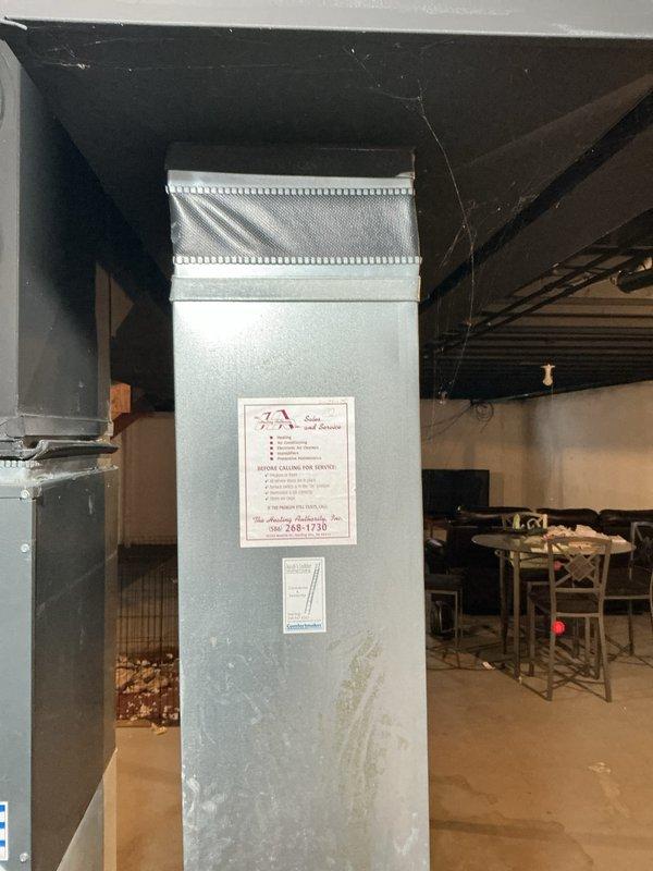 Completed diagnostic inspection of 10+ year old Bryant furnace located in basement with failed heat exchanger, which triggered safety alarms and caused system shutdown. Unit has been non-operational for over a month due to possible carbon monoxide leak. Provided replacement estimate for new furnace and humidifier, with additional assessment of electrical concerns including multiple burnt outlets that will require remediation.