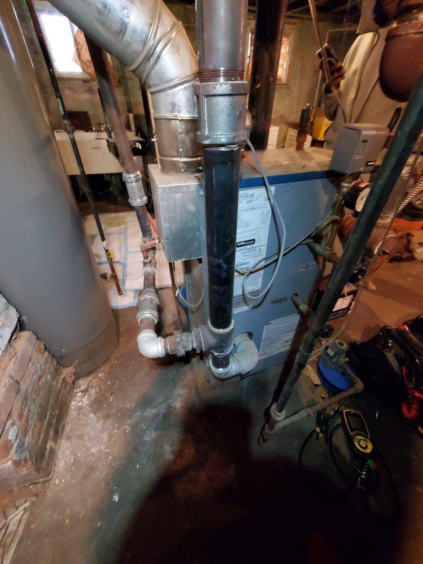 Responded to service call for 4-5 year old furnace in basement with pilot light failure. Upon inspection, discovered significant corrosion on the pilot assembly components. Cleaned corrosion buildup, restored proper gas flow to pilot, verified ignition sequence, and confirmed normal system operation through complete heating cycle.