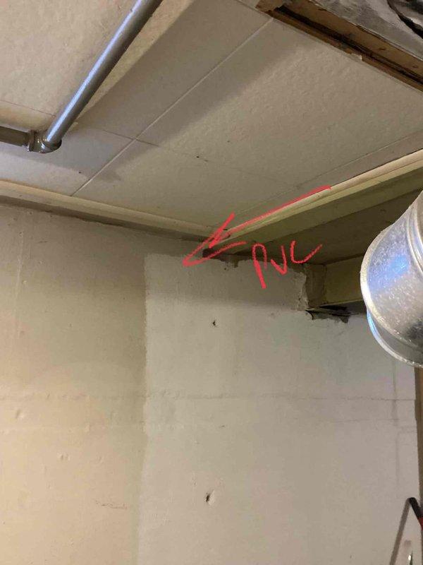 Provided estimate for replacement of 10+ year old Goodman gas furnace located in basement. Current unit is operational but showing signs of age. Noted PVC venting requirements and evaluated existing ductwork connections. Documented basement utility area conditions including water staining and wall deterioration near installation location.