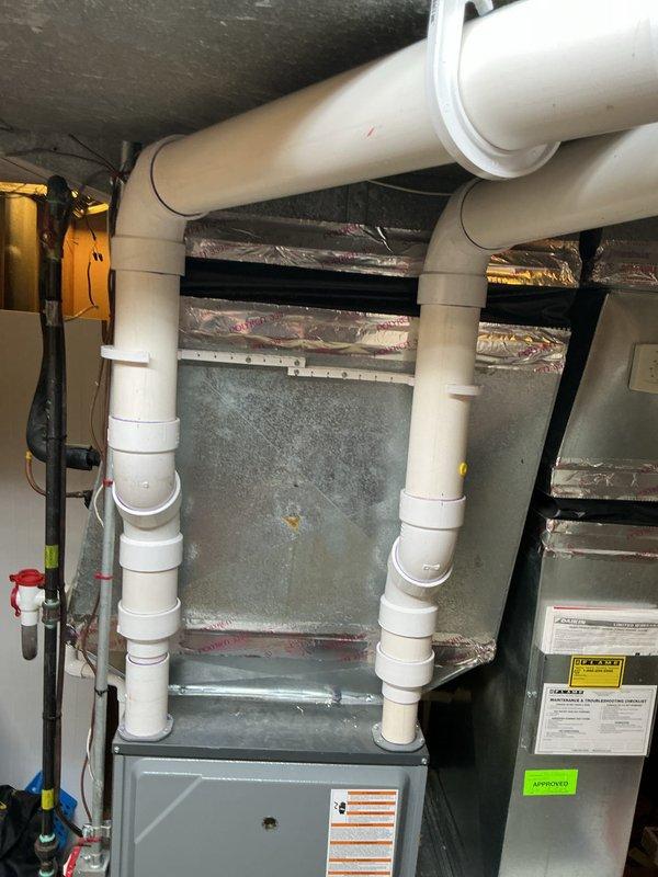 Conducted on-site assessment of non-functional AC system requiring replacement. Evaluated existing Daikin HVAC installation, including furnace unit with PVC ventilation pipes, ductwork with metallic insulation, and associated components (condensate pump, air handler, filtration system). Provided customer with comprehensive replacement options based on current system specifications and home requirements.