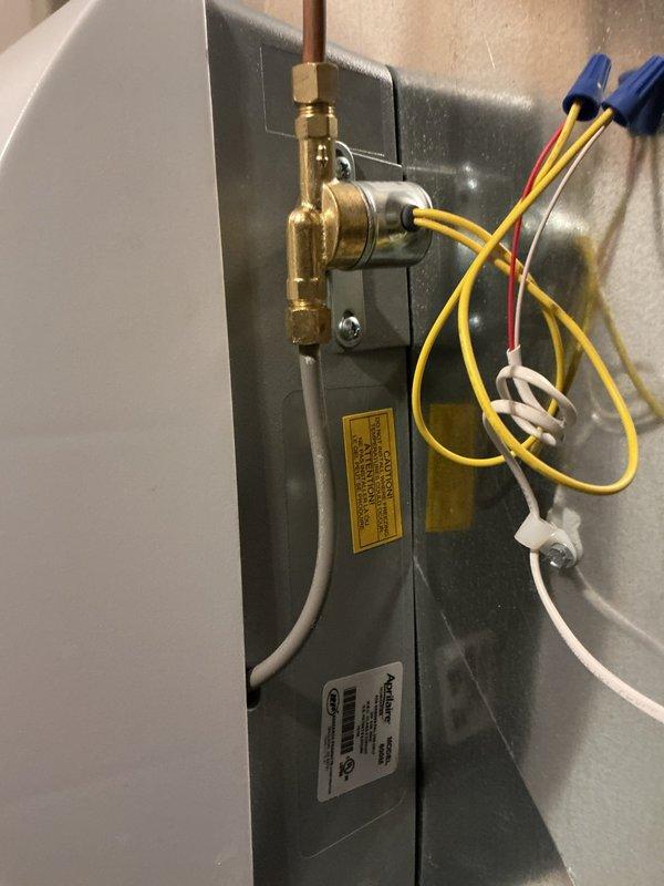 Completed Gold Furnace Inspection on a 5-year-old forced air furnace located in the basement. Inspected all components including copper lines, pressure valve assembly, electrical connections, and control systems. Unit is functioning properly with no issues identified at this time.