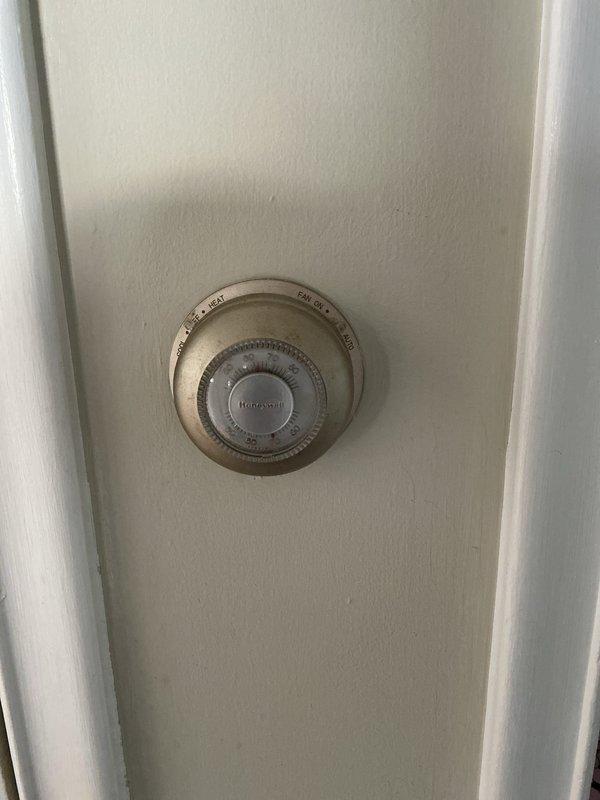 Performed assessment of 1994 furnace and identified large crack in far right heat exchanger cell, confirming system replacement is necessary. Inspected electrical panel and existing Honeywell thermostat, which shows signs of aging. Customer seeking earliest availability for complete furnace replacement; current system has exceeded typical service life and presents safety concerns.